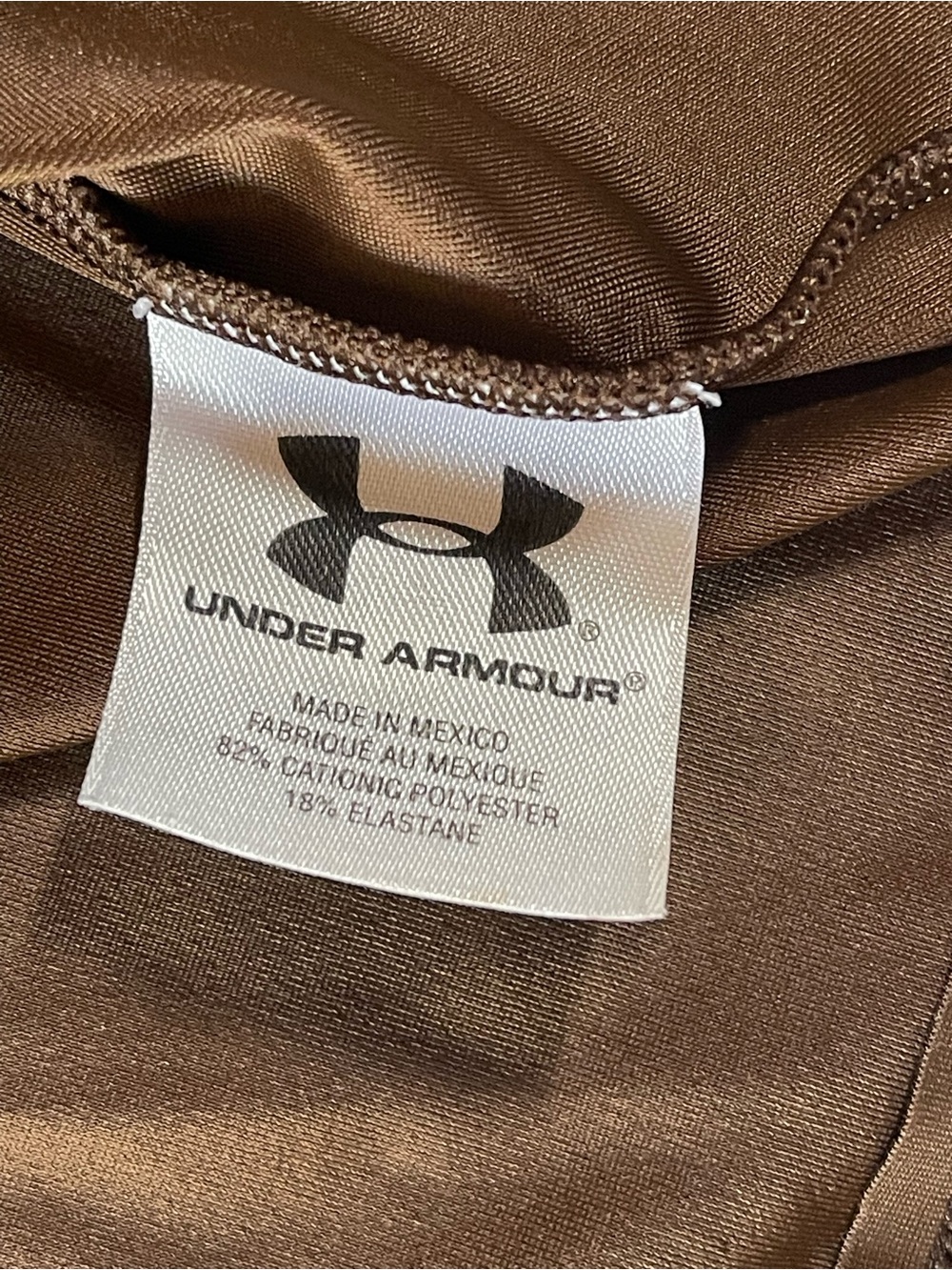 Under Armour Brown Short Sleeve Performance Tee with White Logo - Picture 6 of 14